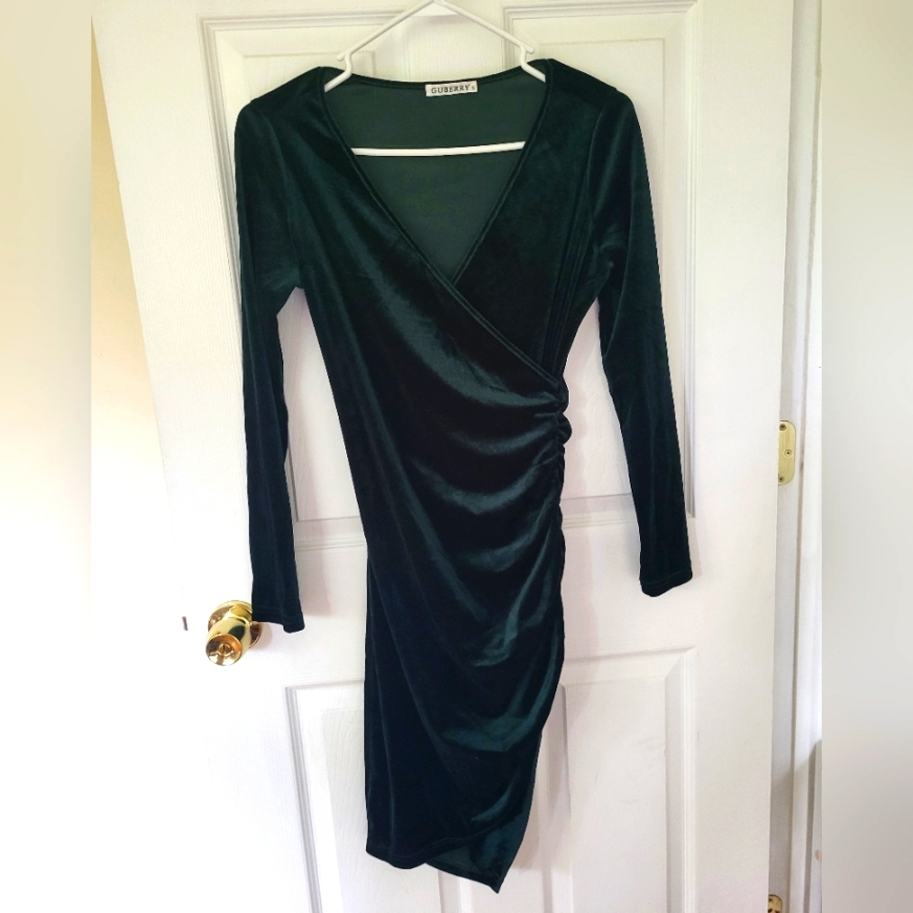 Velvet Green Bodycon Dress